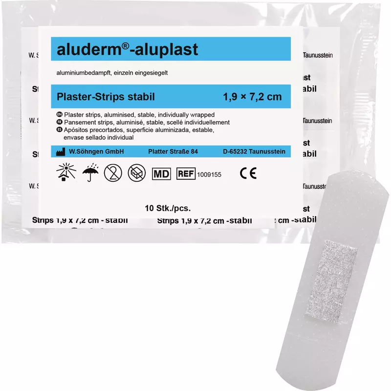aluderm Pflaster aluplast Strips 1,9x7,2cm 10 St.