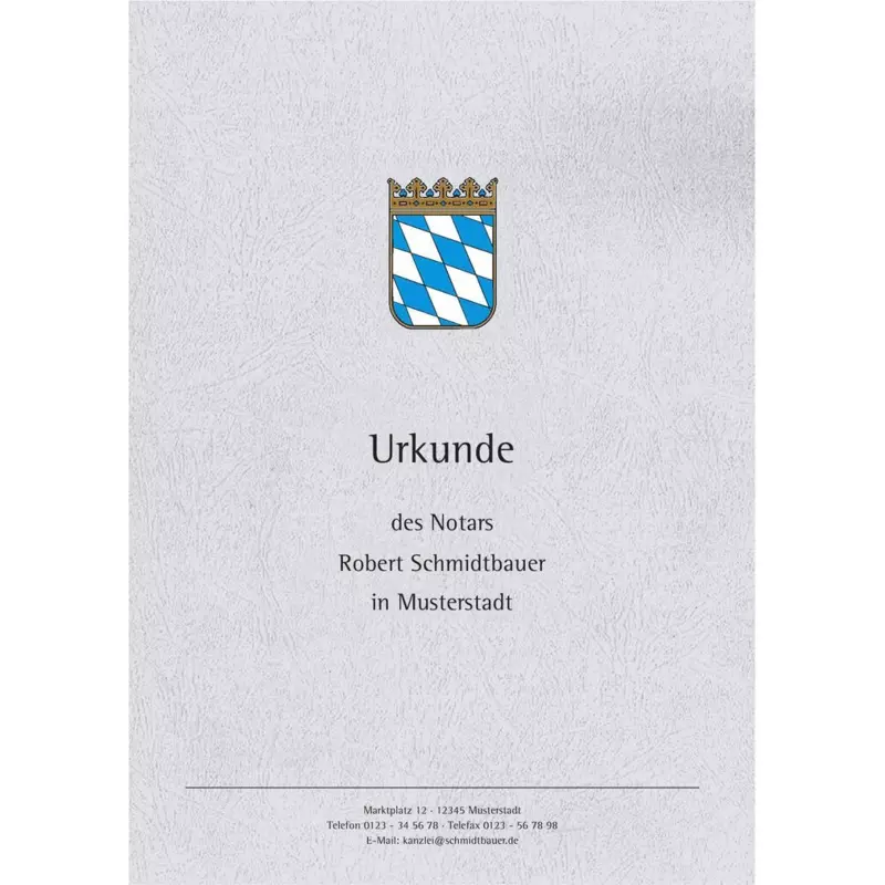 Urkundenumschläge, Landeswappen mit Folienprägung, Bayern, Design 02
