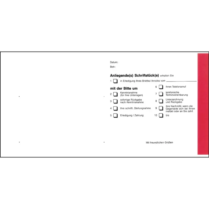 SoldanPlus Übersendungszettel, Grußformel ohne Berufsbezeichnung