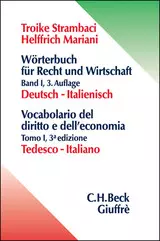 Wörterbuch für Recht und Wirtschaft, Vocabolario del diritto e dell' economica