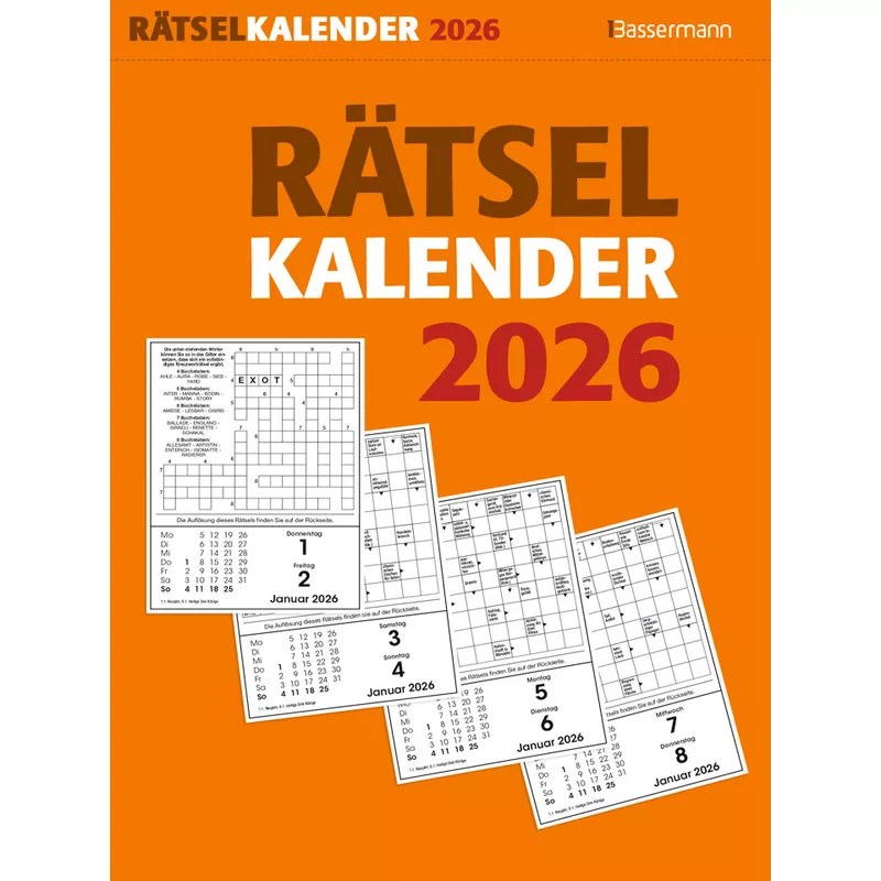 Abreißkalender Rätsel, 16,5 x 22 cm BASSERMANN 15147