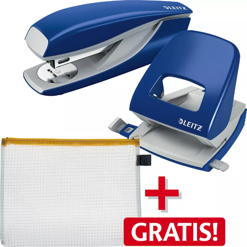 LEITZ Aktion! Bürolocher 5008 und Heftgerät 5502 + 1 Zipp-Beutel GRATIS