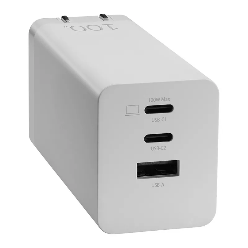 N Asus Multiport-Ladegert AC100-02, EU + UK (wei, 100 Watt, 2x USB-C + USB-A)