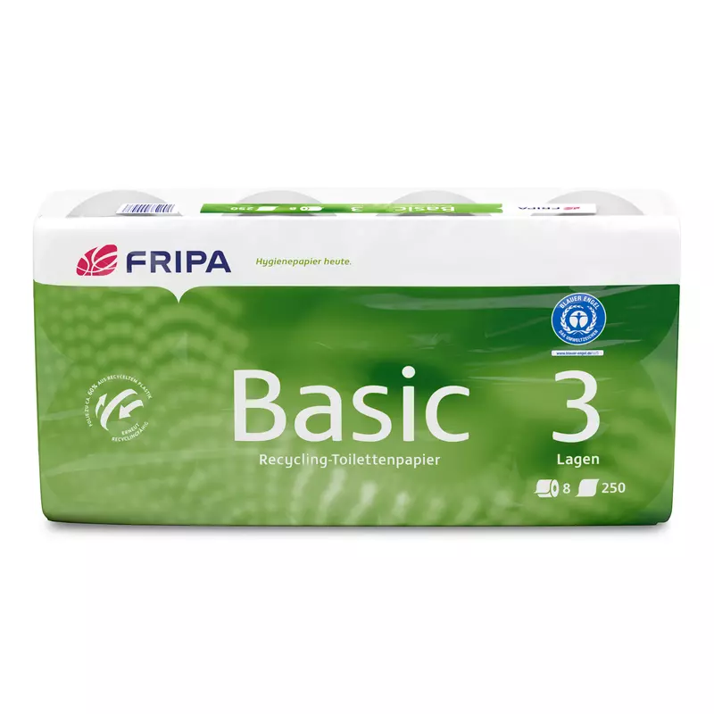 Fripa Toilettenpapier 3lg. 250Bl. ws 8Rl.