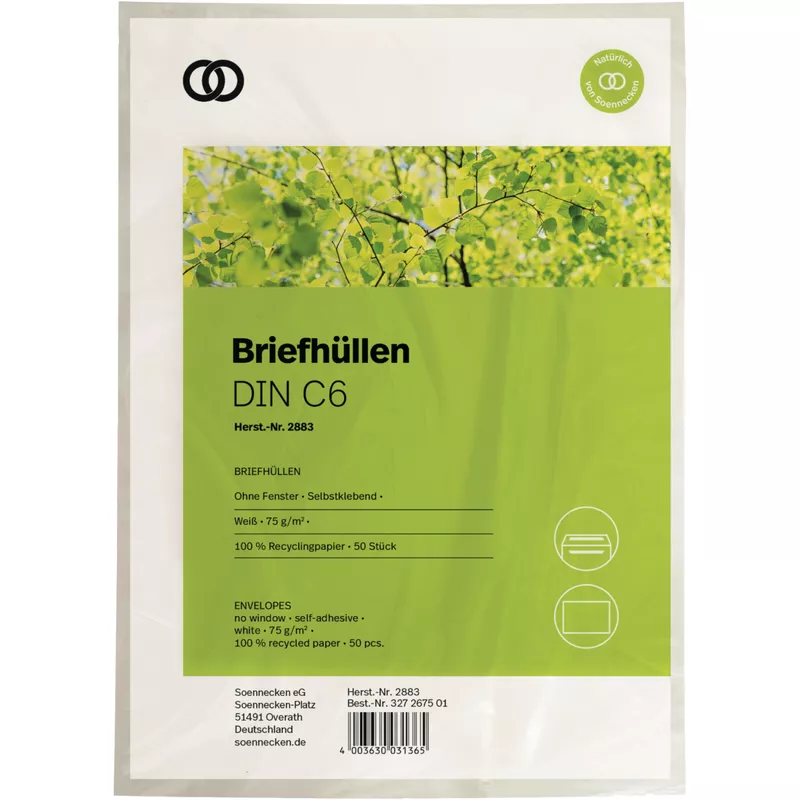 Soennecken Briefhülle oeco C6 oF sk ws 50St.