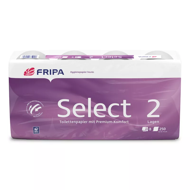 Fripa Toilettenpapier Select 2-lagig ws 8 Rl.