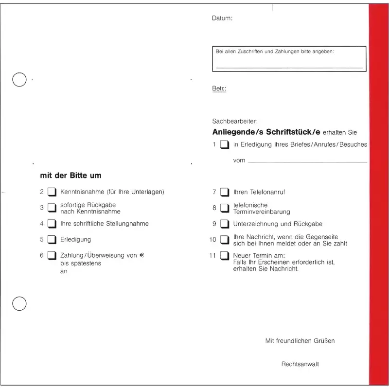 SoldanPlus Kurzbrief, Grußformel "Rechtsanwalt"