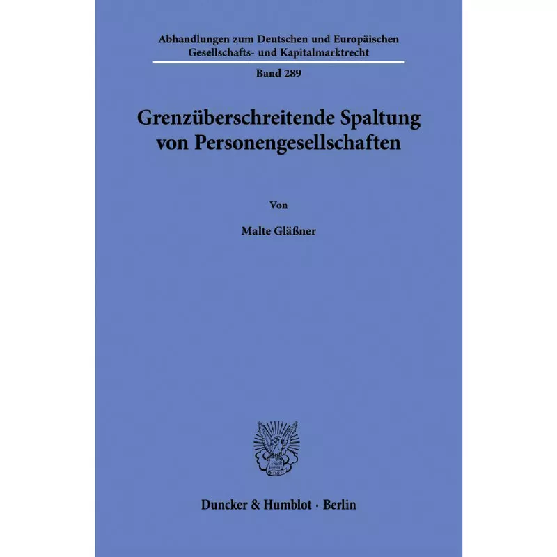 Grenzüberschreitende Spaltung von Personengesellschaften