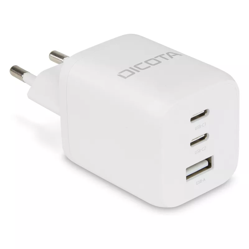 D Dicota Compact 3-Port GaN Wall Charger (65W) EU white