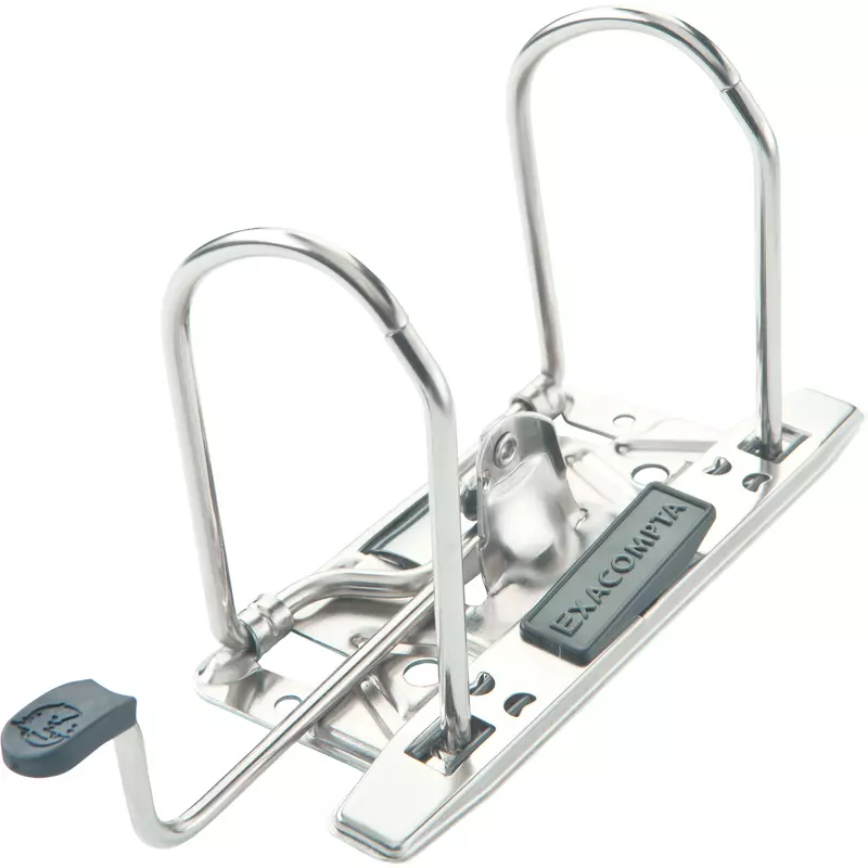 Ordner Standard wolkenmarmoriert, mit 2 Ringen, 80mm Rücken farbig, für Format DIN A4 - Grau - Rücken grau