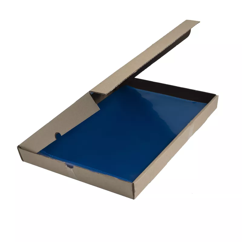 Packung mit 100 Aktensichthüllen aus glattem und festem PVC 130µ, für Format DIN A4 - Blau