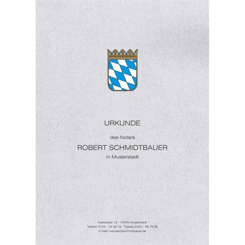 Urkundenumschläge, Landeswappen mit Folienprägung, Bayern, Design 04