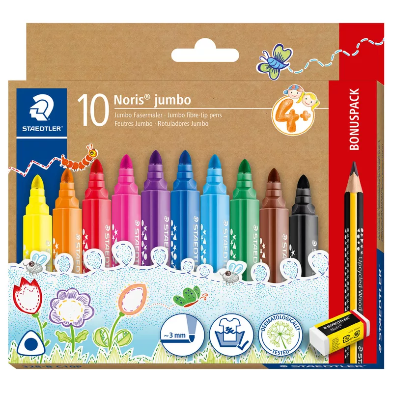 Faserschreiberetui Noris® jumbo, 10 Stück, sortiert STAEDTLER 328-B C10P