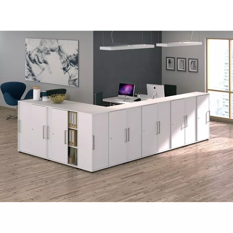 Schiebetürenschrank FORM, 3 Ordnerhöhen, B x H x T: 1.000 x 1.100 x 400 mm