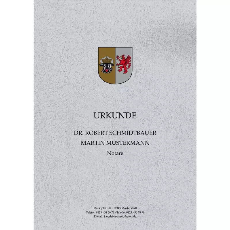 Urkundenumschläge mit farbigem Landeswappen, MVP, Design 01