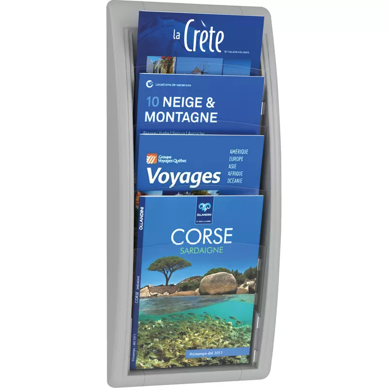 Paperflow Prospekthalter Quick Blick 4Fächer gr