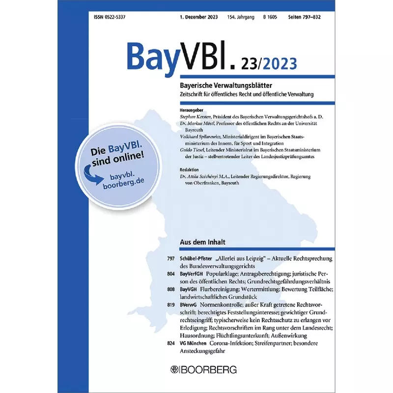 Bayerische Verwaltungsblätter (BayVBl.) - Abonnement