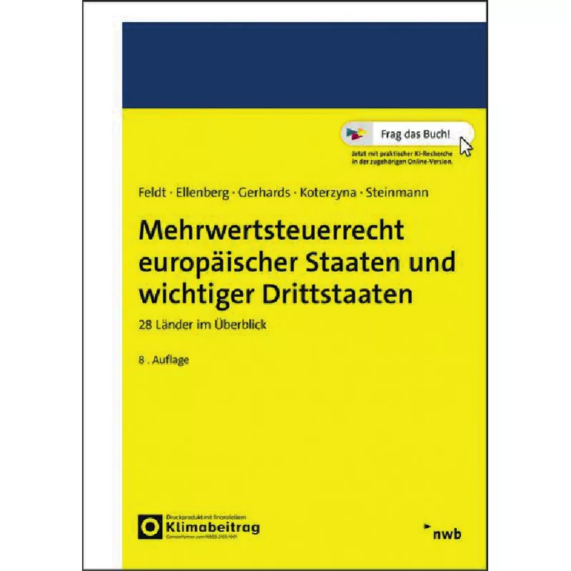 Mehrwertsteuerrecht europäischer Staaten und wichtiger Drittstaaten