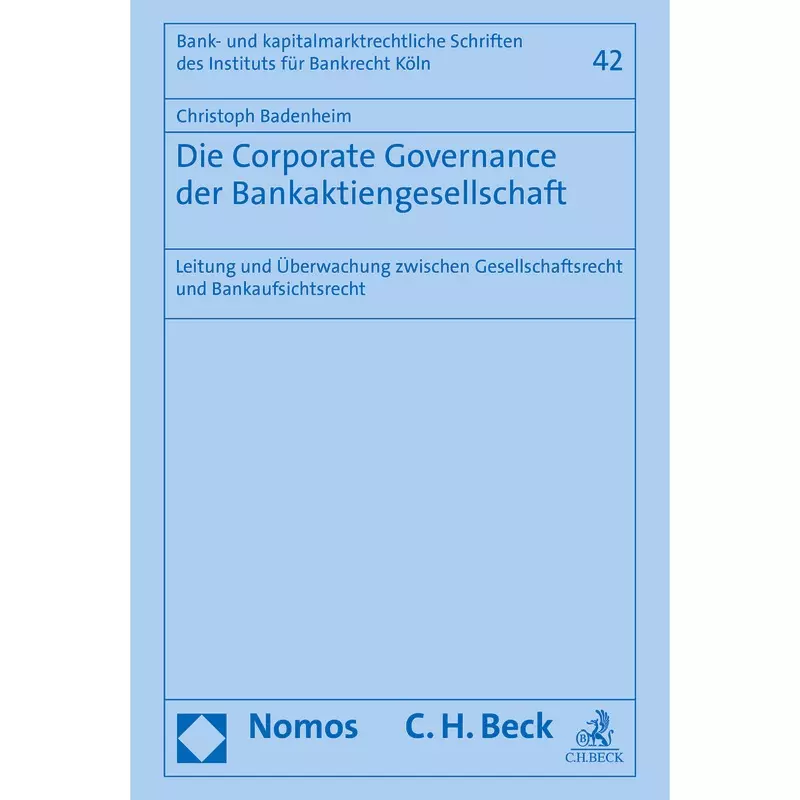 Die Corporate Governance der Bankaktiengesellschaft