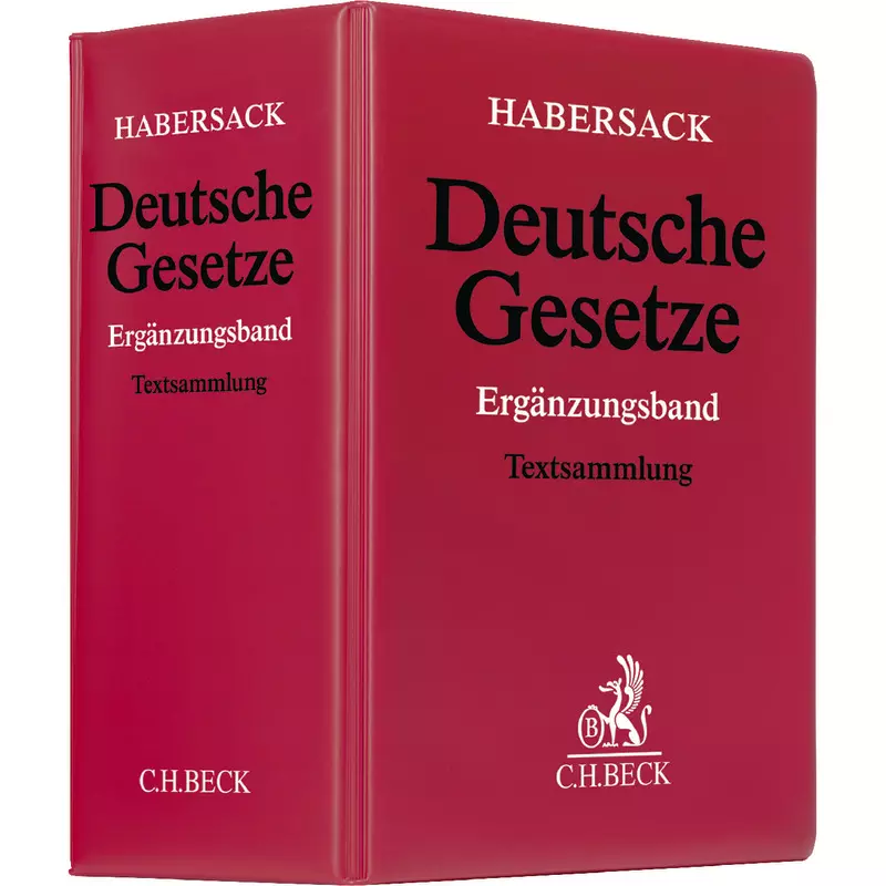 Deutsche Gesetze Ergänzungsband - mit Fortsetzungsbezug