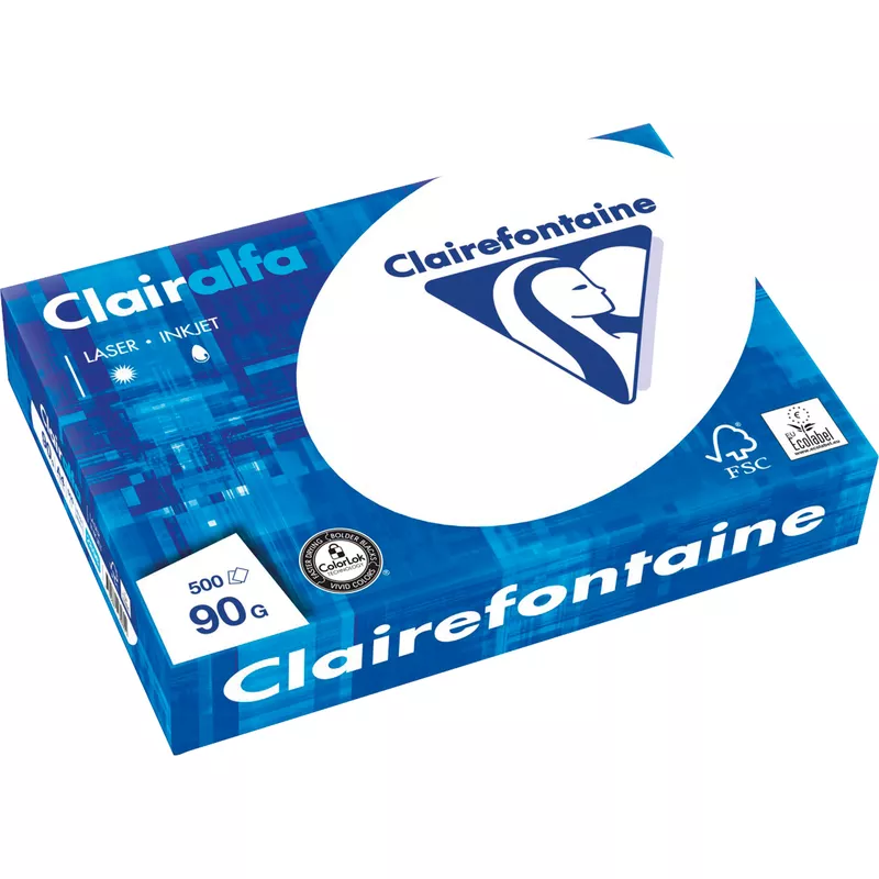 Clairefontaine Multif.- Papier A4 90g ws 500Bl.