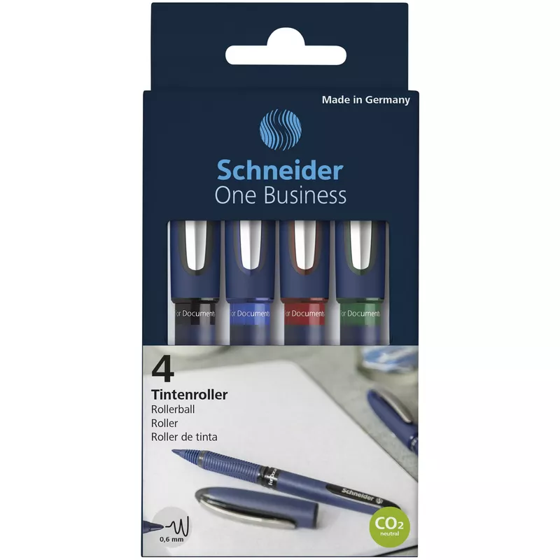 Schneider Tintenroller One Business 0,6mm sort 4 St.