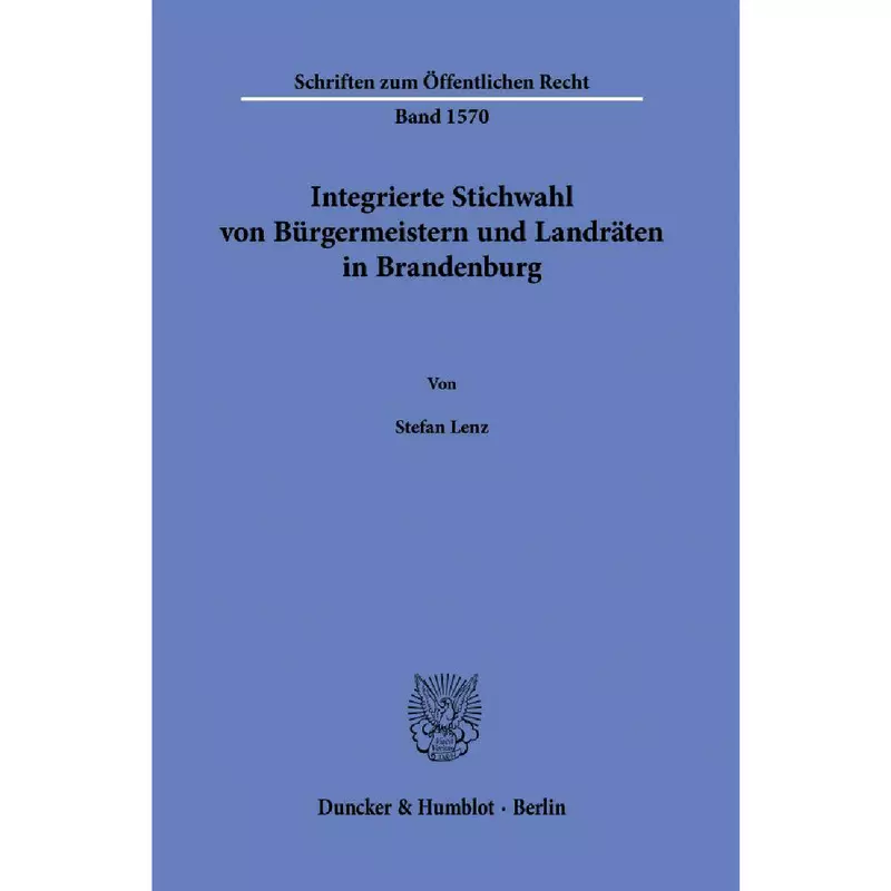 Integrierte Stichwahl von Bürgermeistern und Landräten in Brandenburg