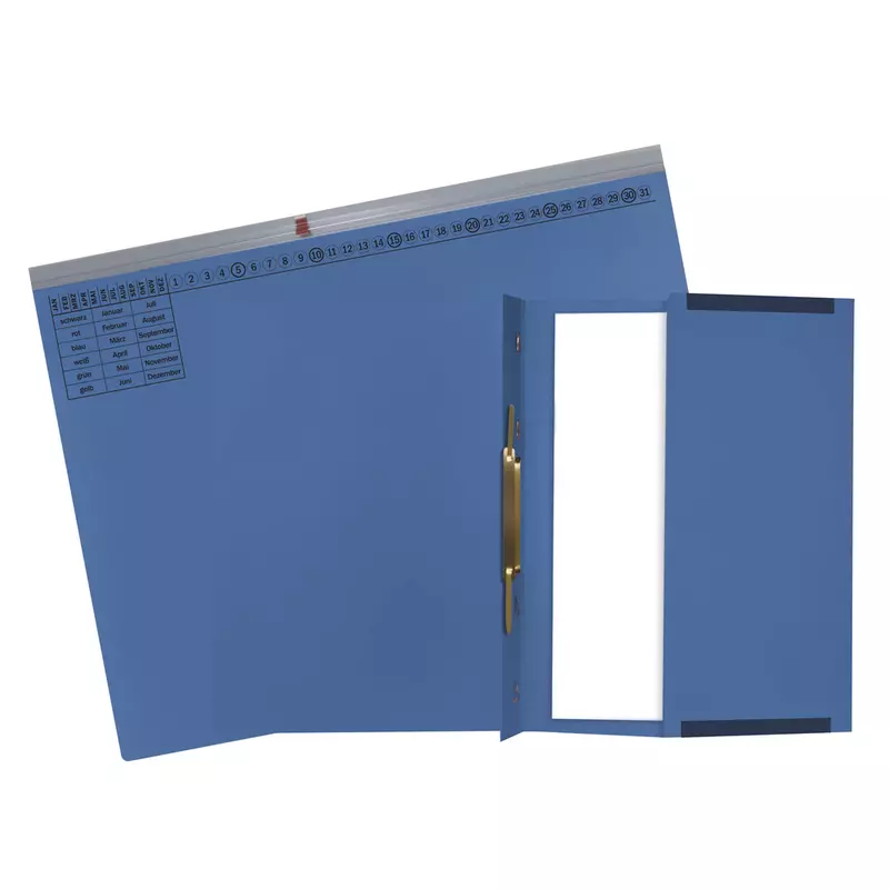 Exacompta, Exaflex Premium, Kanzlei Hängehefter, 1 Abheftvorrichtung, Linksheftung, 265x318mm, Packung mit 25 Stück - Blau