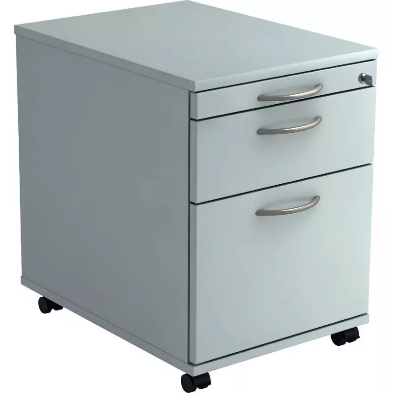 SoldanOffice Rollcontainer, 1 Materiallade, 1 Schublade, 1 Hängeregistraturauszug, mit Schloss, Tiefe: 600 mm