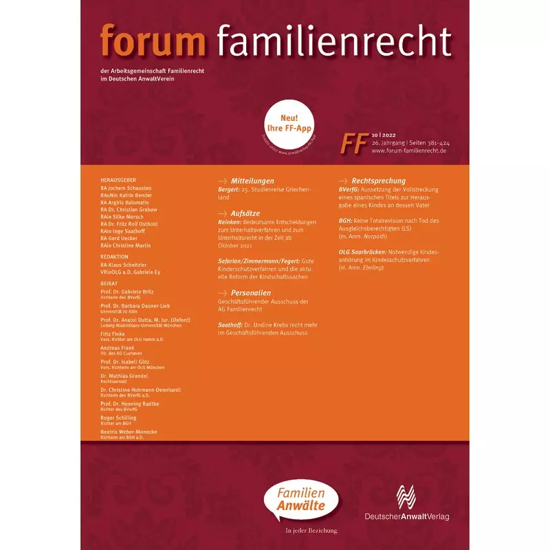 FF - Forum Familienrecht  - Miniabonnement