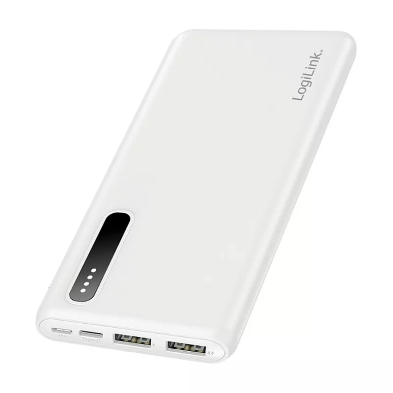 Logilink Mobile Power Bank, LiPo, 8.000 mAh, white