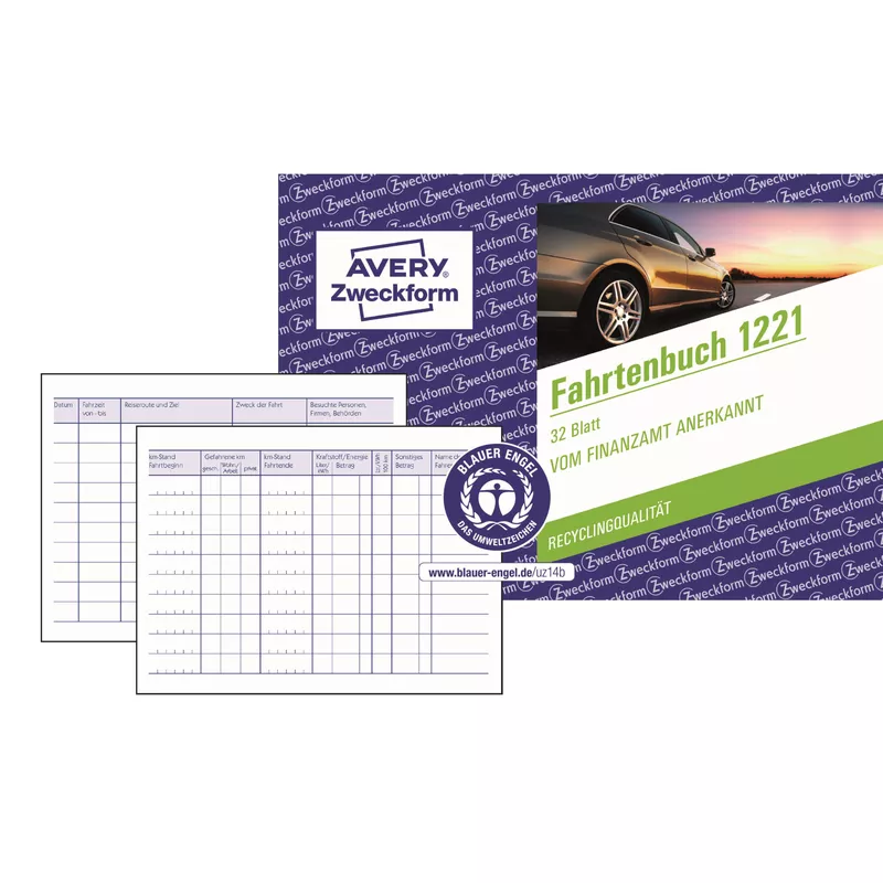 Avery Zweckform Fahrtenbuch A6 32Blatt