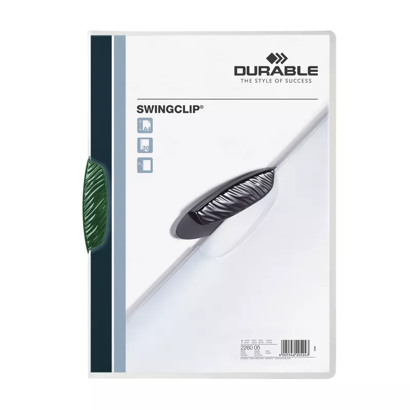 Durable Klemmmappe SWINGCLIP DIN A4 max. 30Bl. Klemme gn