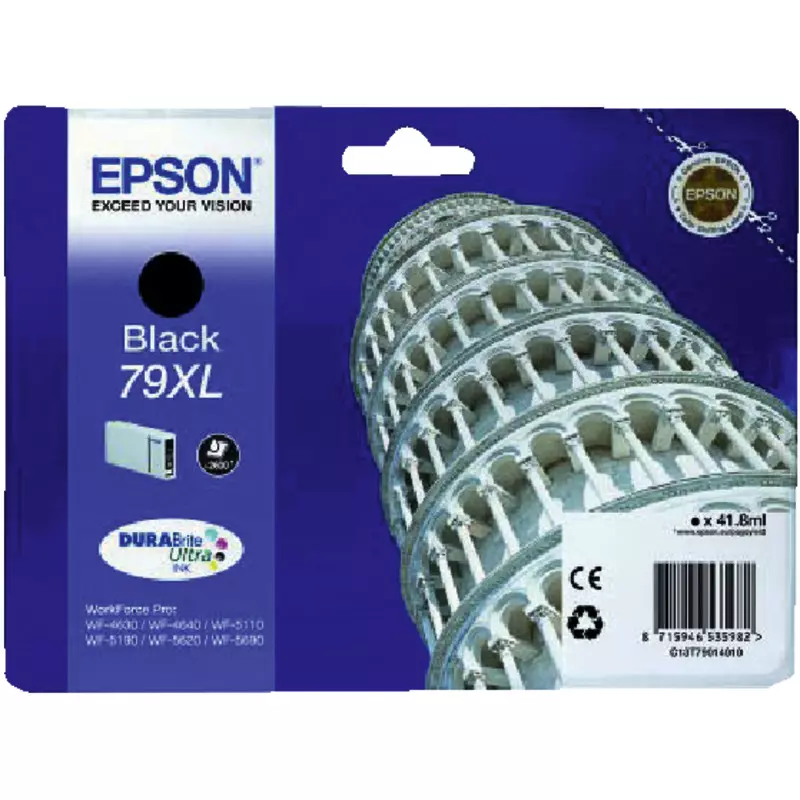 EPSON Tintenpatrone C13T79014010, T7901, XL, schwarz