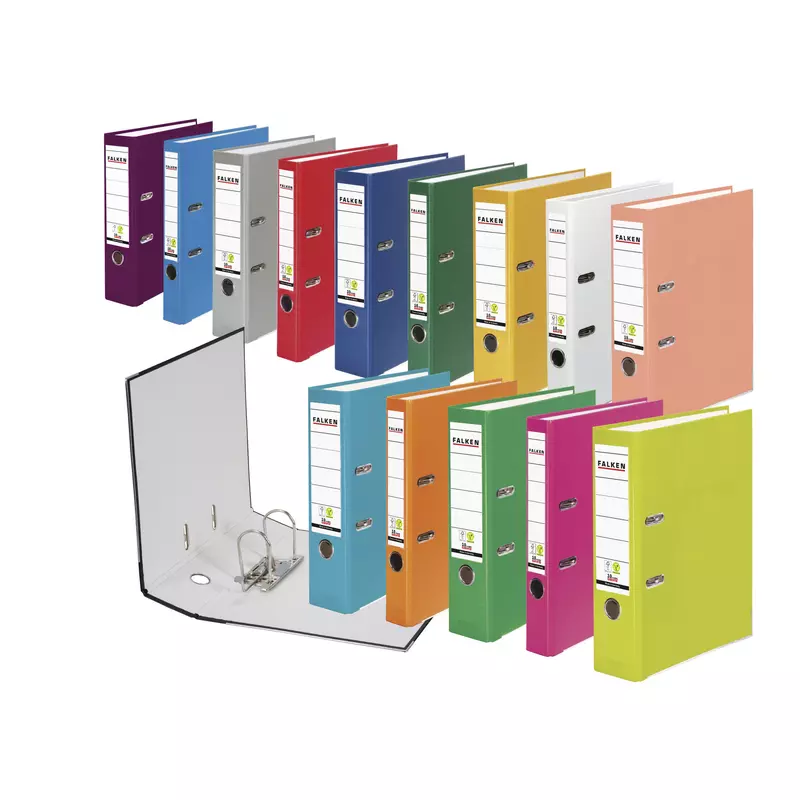 Falken - PP-Color-Ordner A4, Rücken 50mm, mit Einsteckschild - Gelb