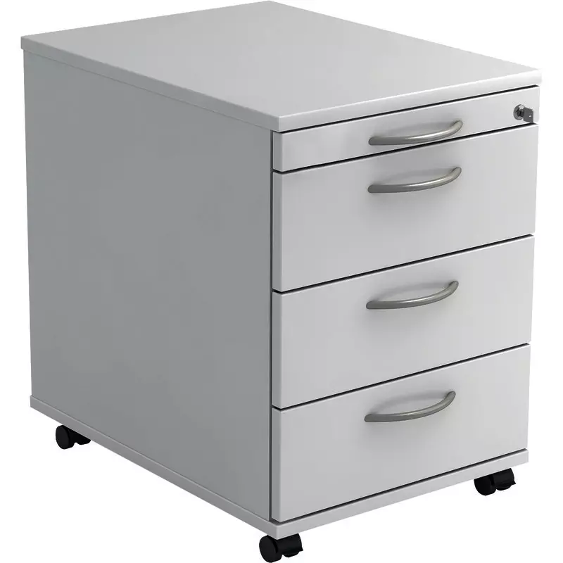 SoldanOffice Rollcontainer, 1 Materiallade, 3 Schubladen, mit Schloss, Tiefe: 580 mm