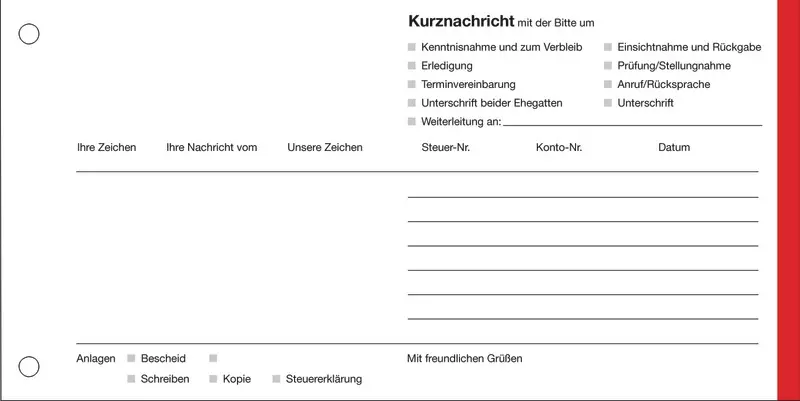 SoldanPlus Kurznachricht für Steuerberater, 2er-Selbstdurchschreibesatz