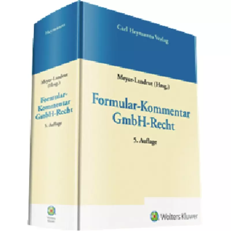 Wolters Kluwer Formular-Kommentar GmbH-Recht online