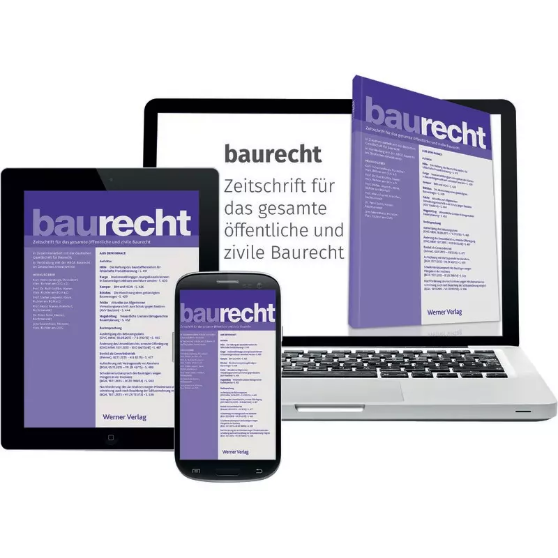 BauR - baurecht - Zeitschrift für das gesamte öffentliche und private Baurecht - Probeabonnement