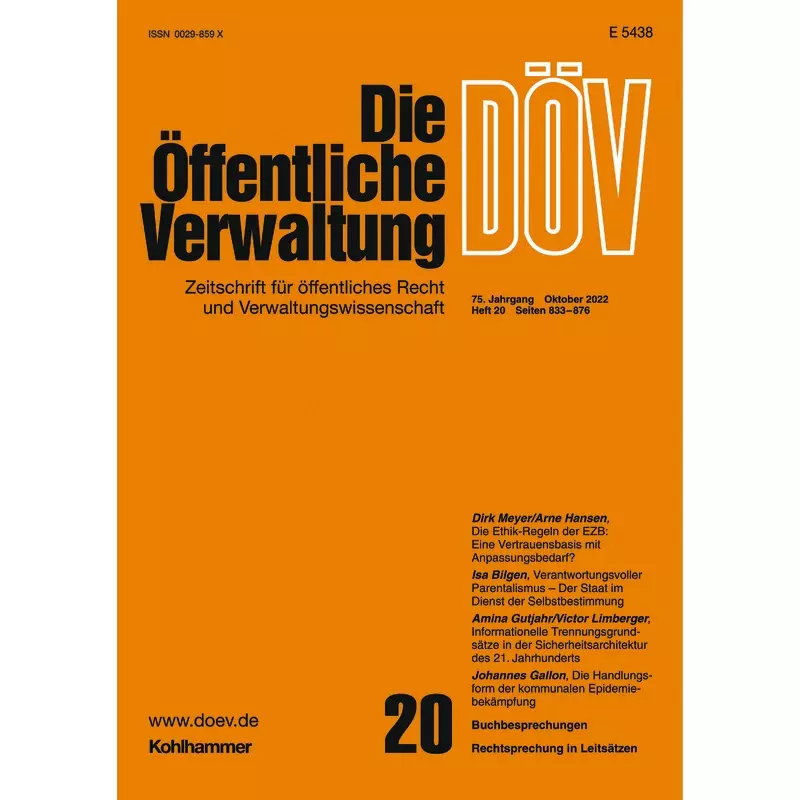 DÖV  -  Die öffentliche Verwaltung  - Abonnement