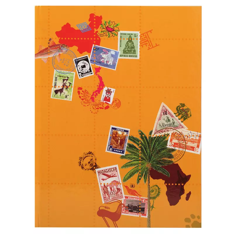 Briefmarken Einsteckalbum Globe Trotter, 16 Seiten, 16,5x22,5cm - Sortierte Motive
