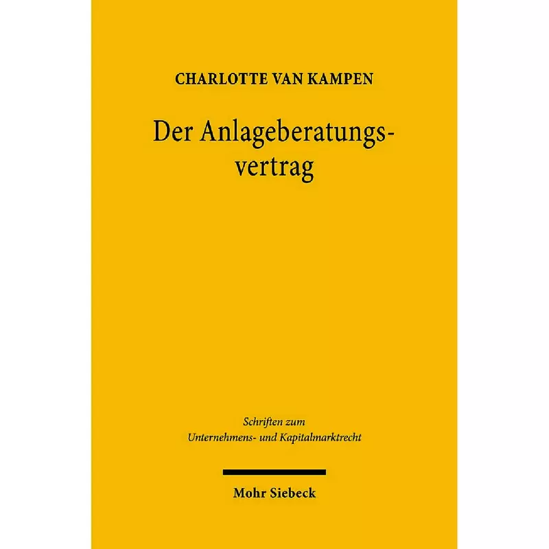 Der Anlageberatungsvertrag