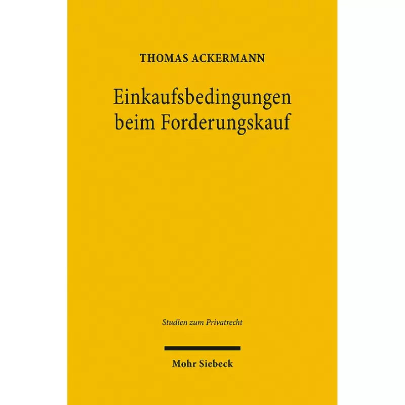 Einkaufsbedingungen beim Forderungskauf