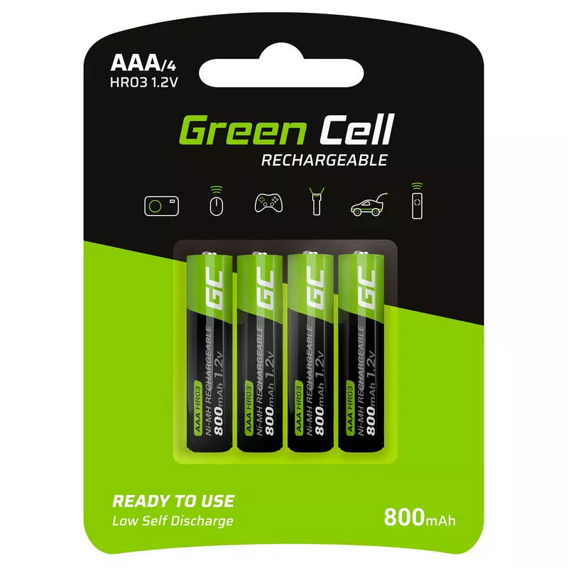 Green Cell Akku 4xAAA HR03 800mAh