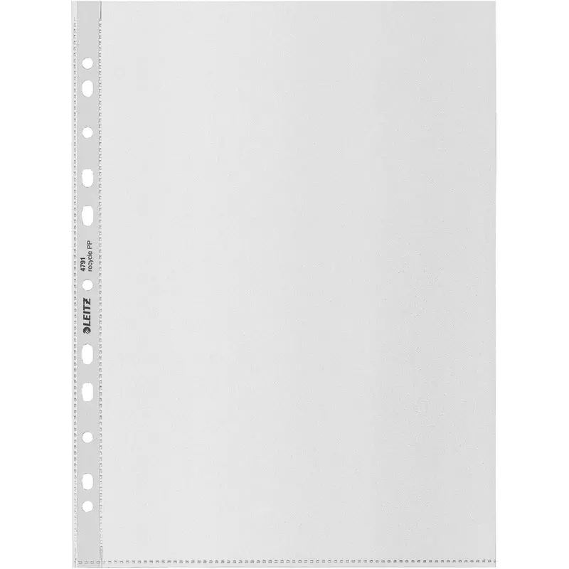 LEITZ Prospekthüllen Recycle 47913, DIN A4, oben offen, 25 Stück