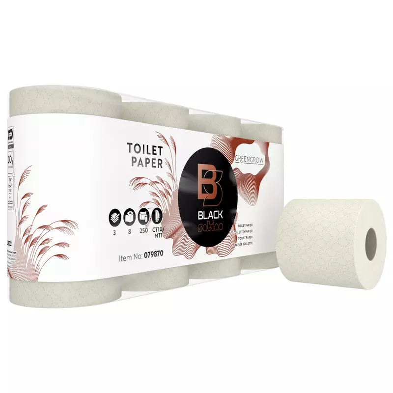 BlackSatino Toilettenpapier GreenGrow 3lg 250Bl 8St