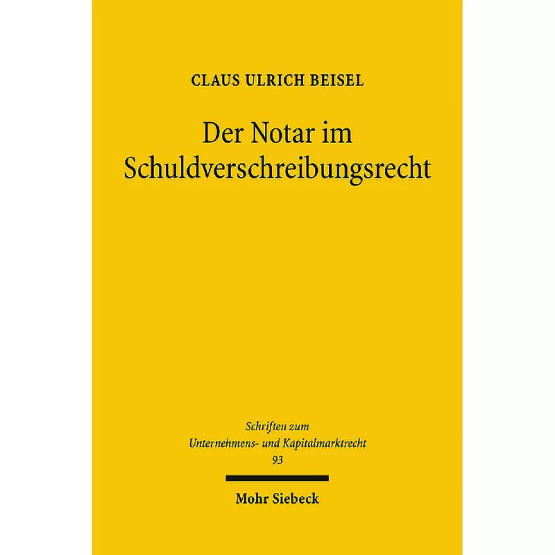 Der Notar im Schuldverschreibungsrecht