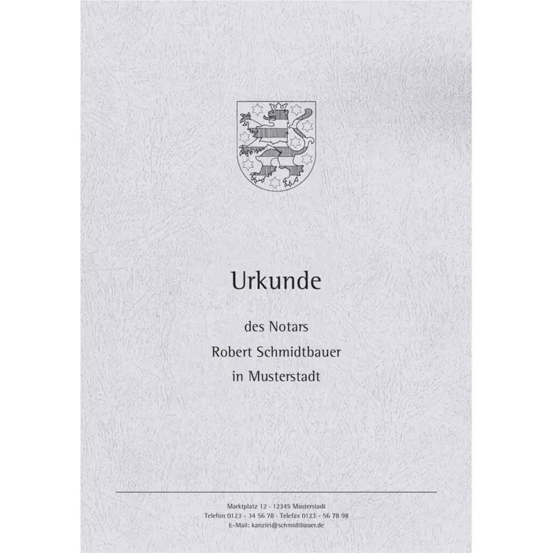 Urkundenumschläge mit Nameneindruck, Design 02