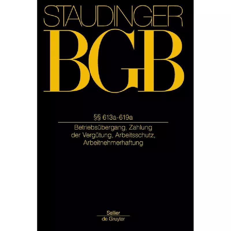 BGB - Bürgerliches Gesetzbuch - Buch 2: Recht der Schuldverhältnisse §§ 613a-619a
