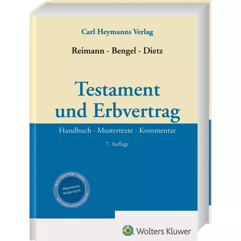 Wolters Kluwer Testament und Erbvertrag online